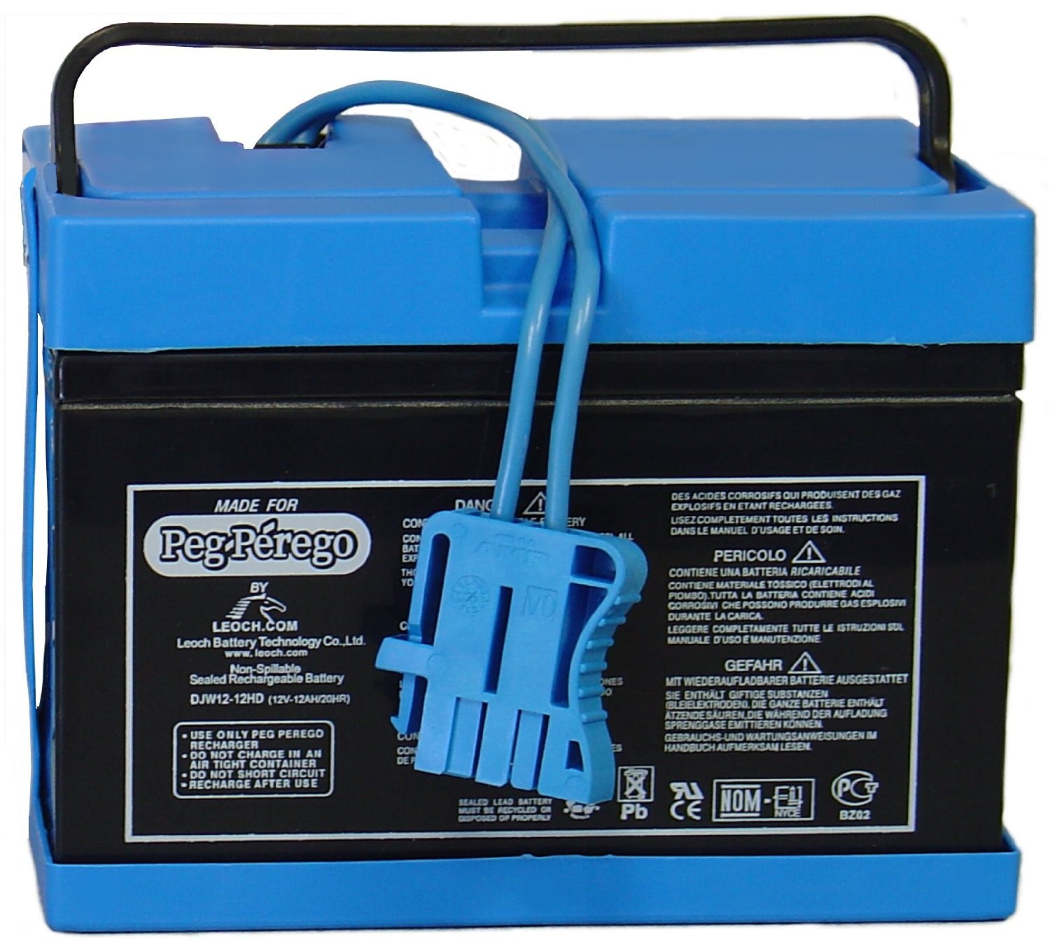 Genuine OEM Peg-Perego 12-Volt Battery, For use in 2-Speed Vehicles, IAKB0501