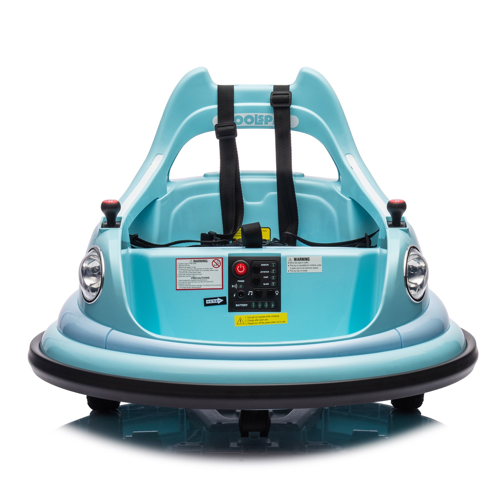 12V Ride on Bumper Car for Kids Electric Car for Kids 1.5-5 Years Old LED Blue
