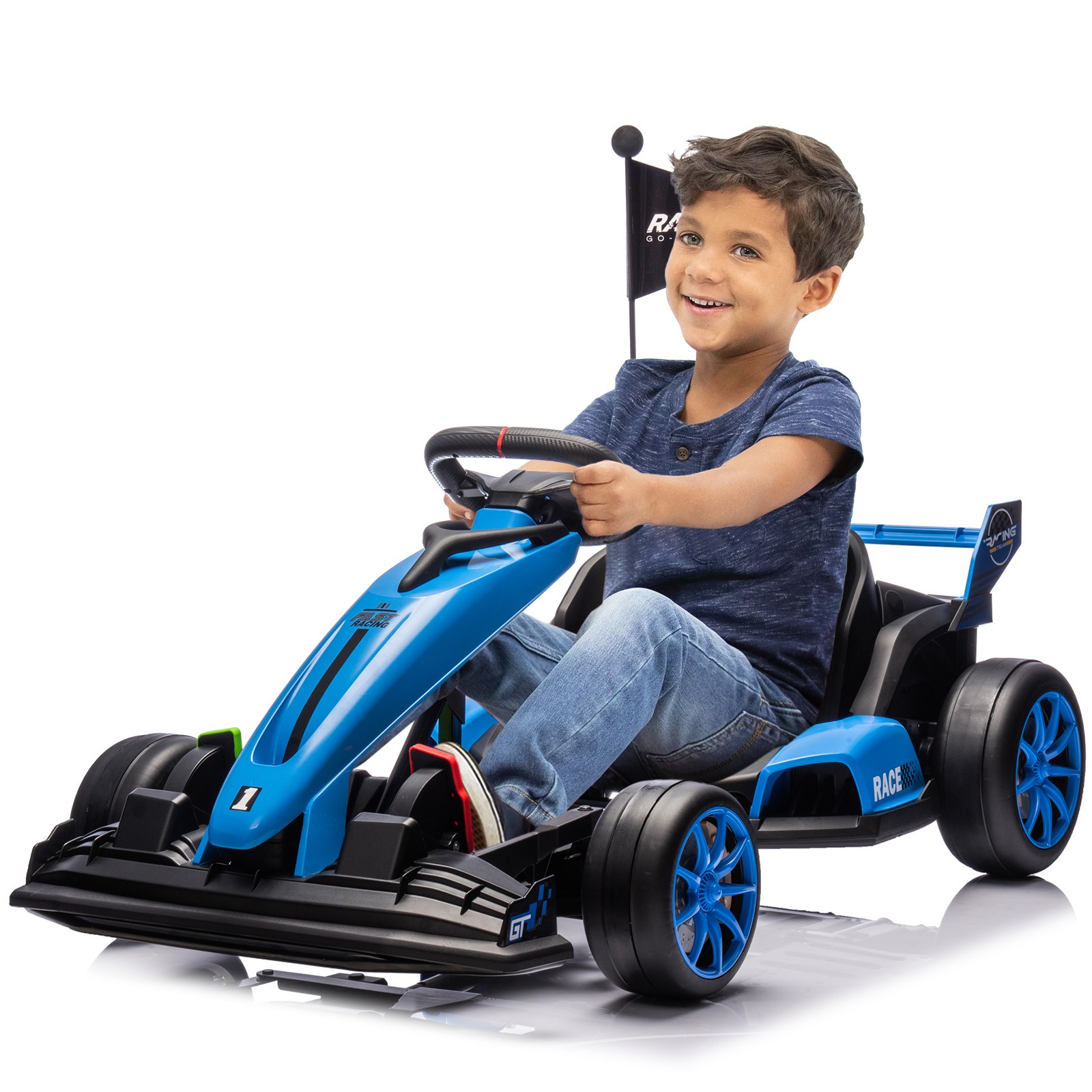 Garvee Electric Go Kart Toy for Kids,Ride on Drifting Car,Racing Car for 5-12