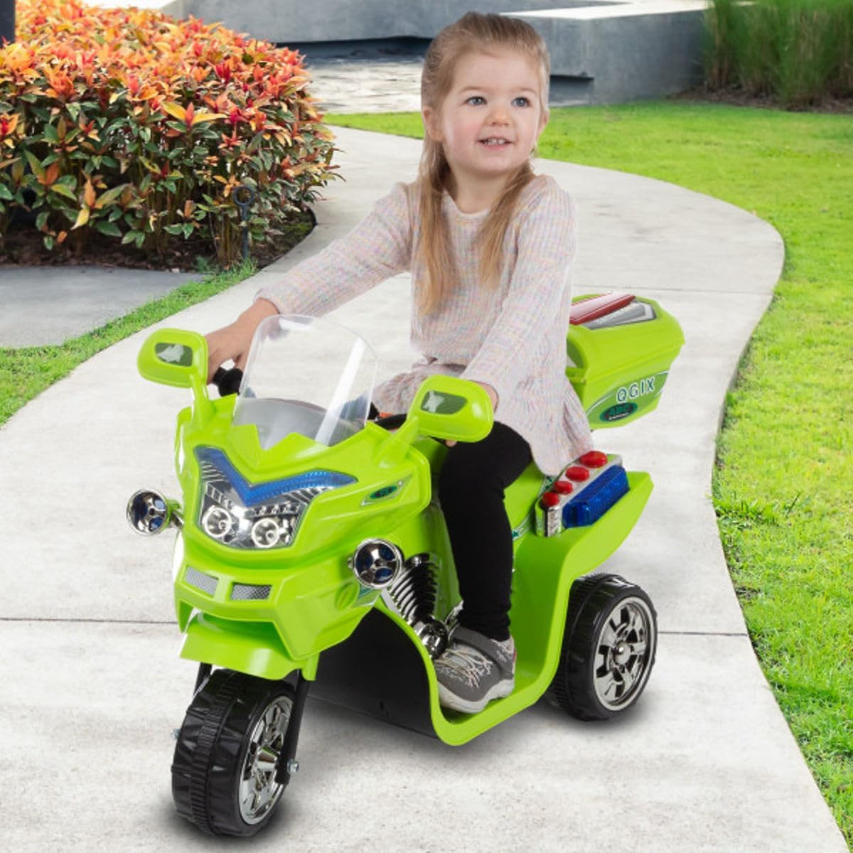 Kids Motorcycle Toy – 6V Battery Powered 3-Wheel Electric Motorcycle for Kids Ag