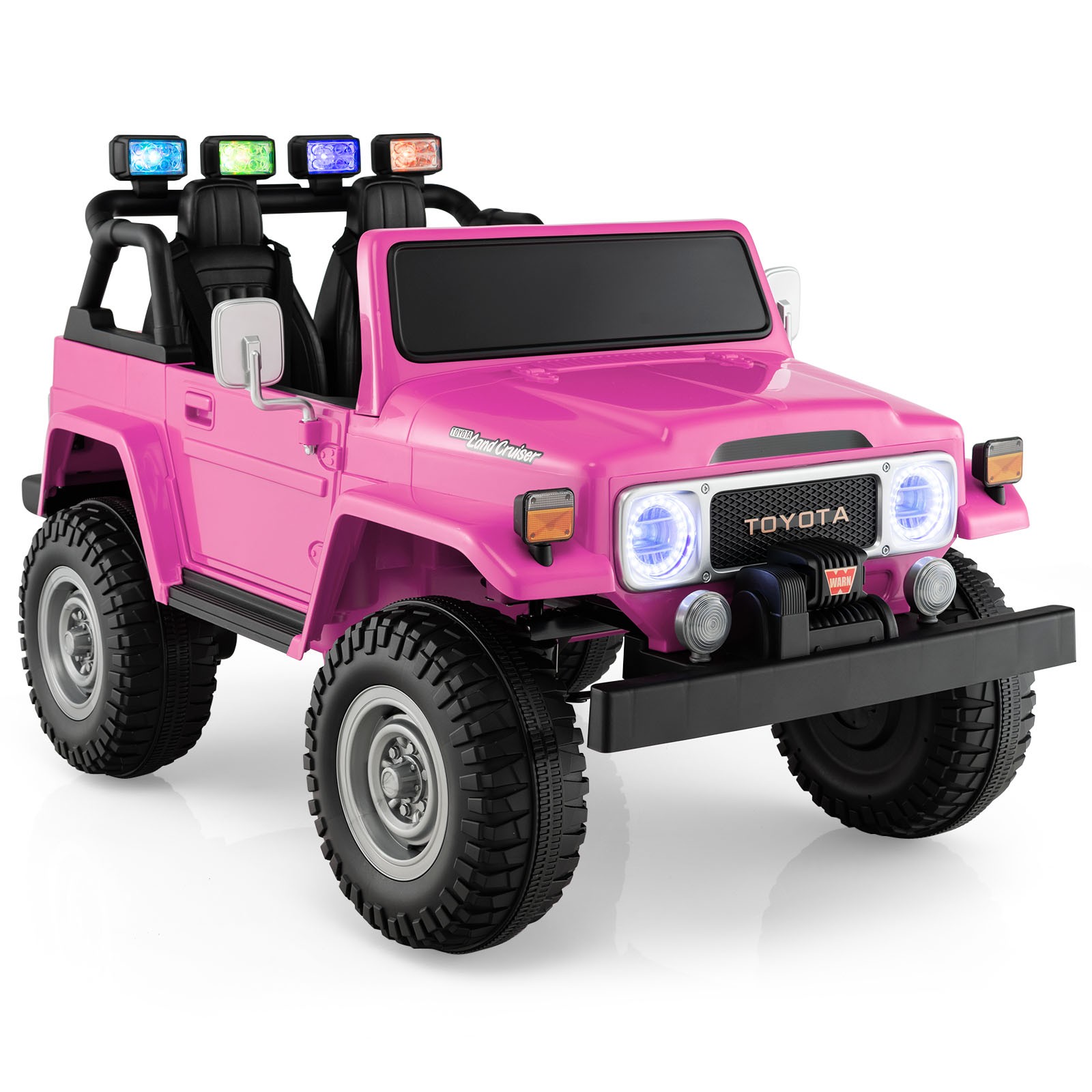 2 Seater Ride On Truck Car 12V Licensed Toyota FJ40 RC w/ Laser Light & Music