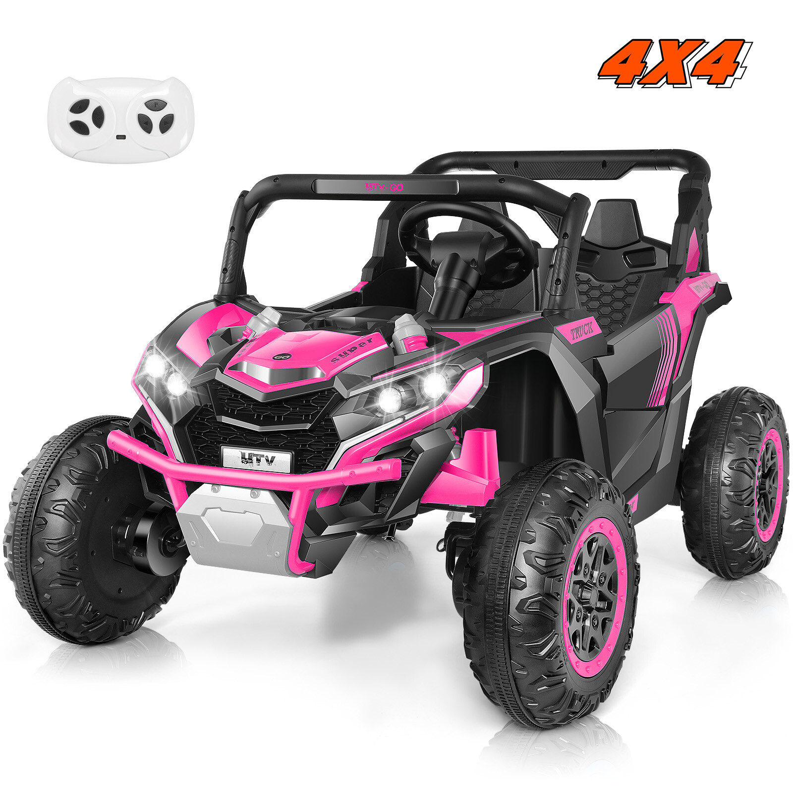 24V Ride on UTV for Kids 2WD/4WD Switchable 2 Seater Electric Vehicle Car Toy