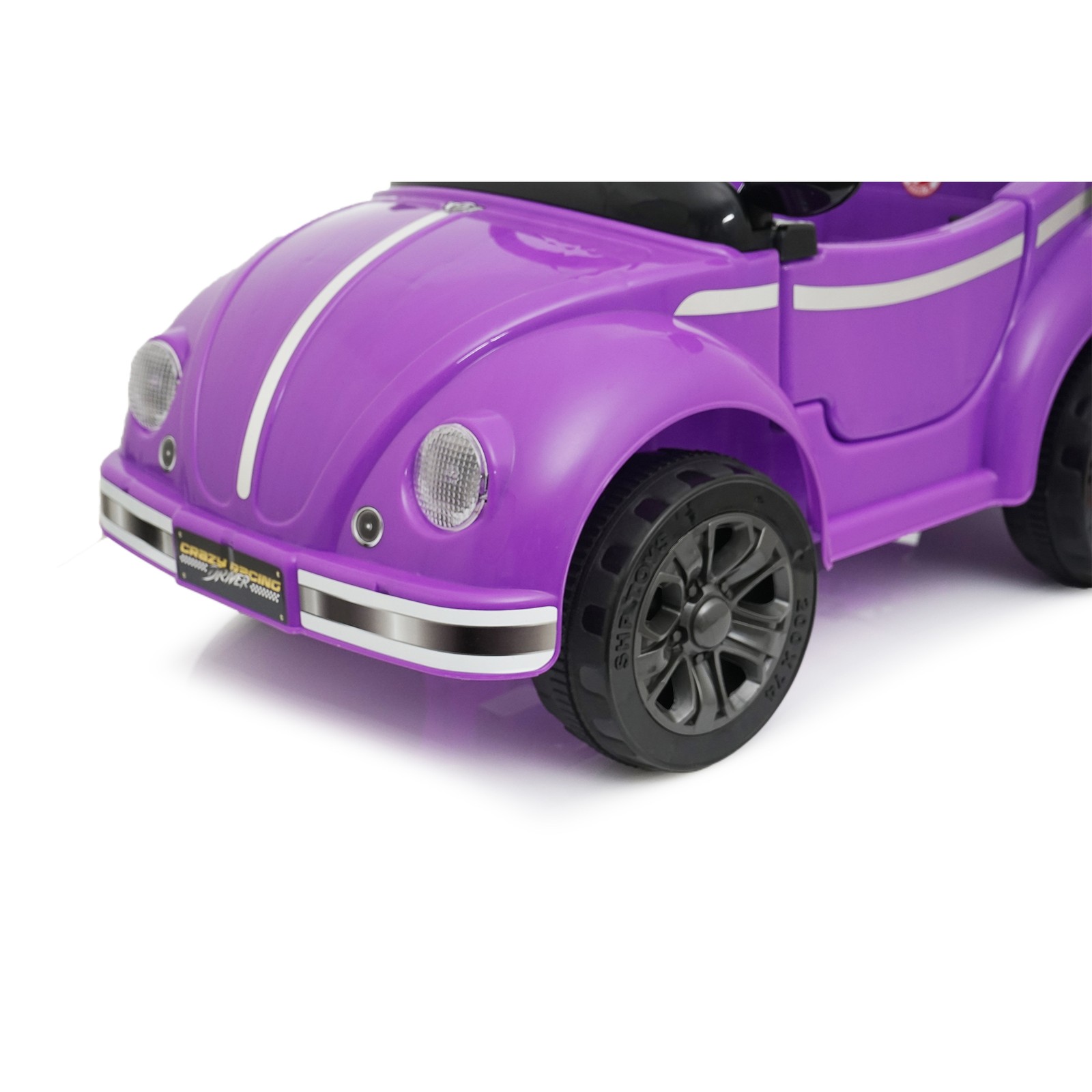 12V Kids Ride On Car Wheel LED USB & Bluetooth Suitable for Kids Aged 2-4 Purple