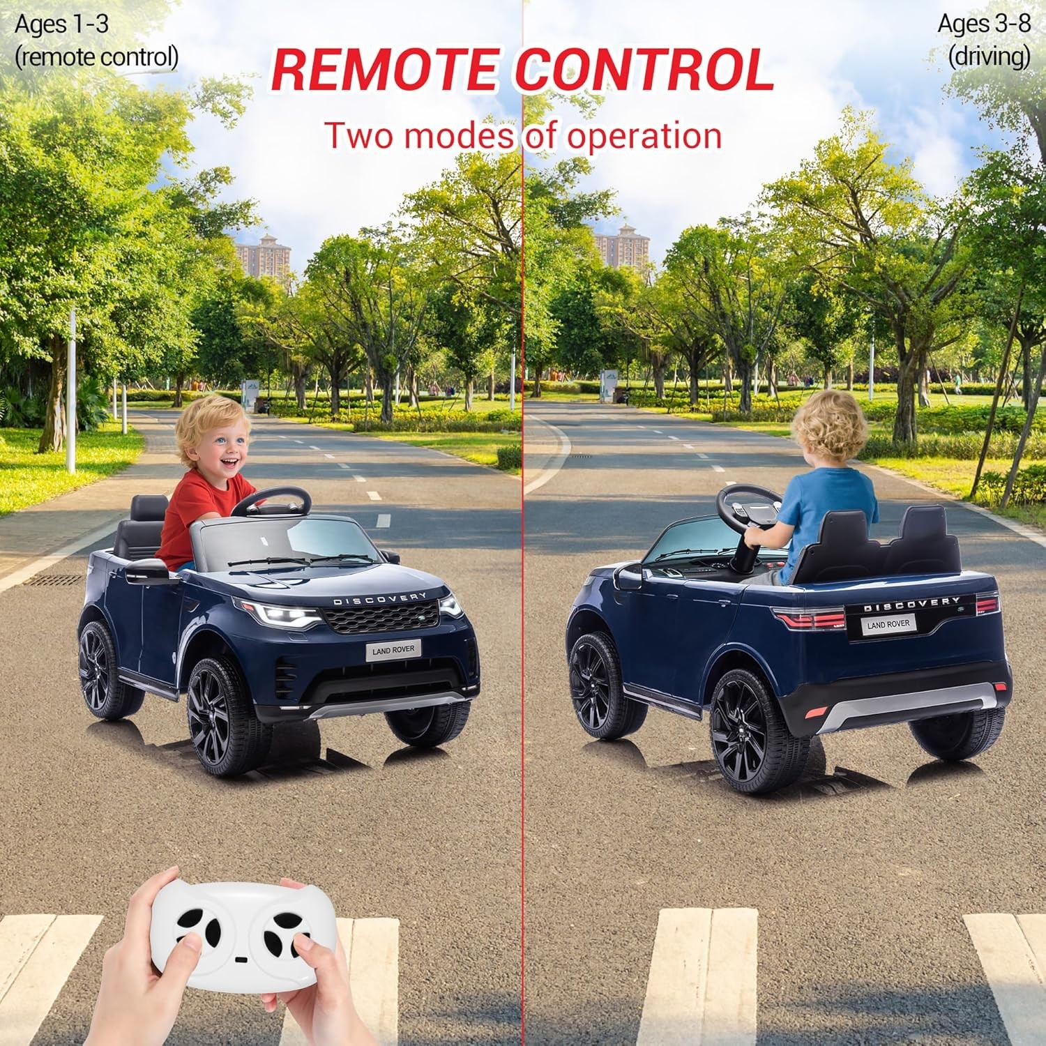 Licensed Land Rover 12V 2-Seater Ride-On Car W/ Parent Remote Control Multicolor