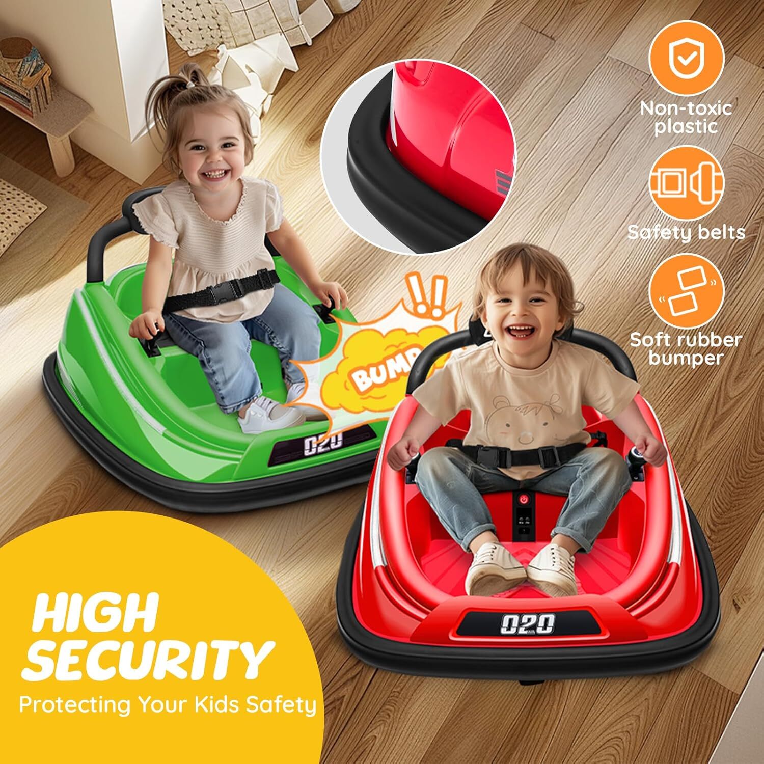 12V Kids Ride on Bumper Car 360° Spinning Electric Vehicle w/Remote Control MP3
