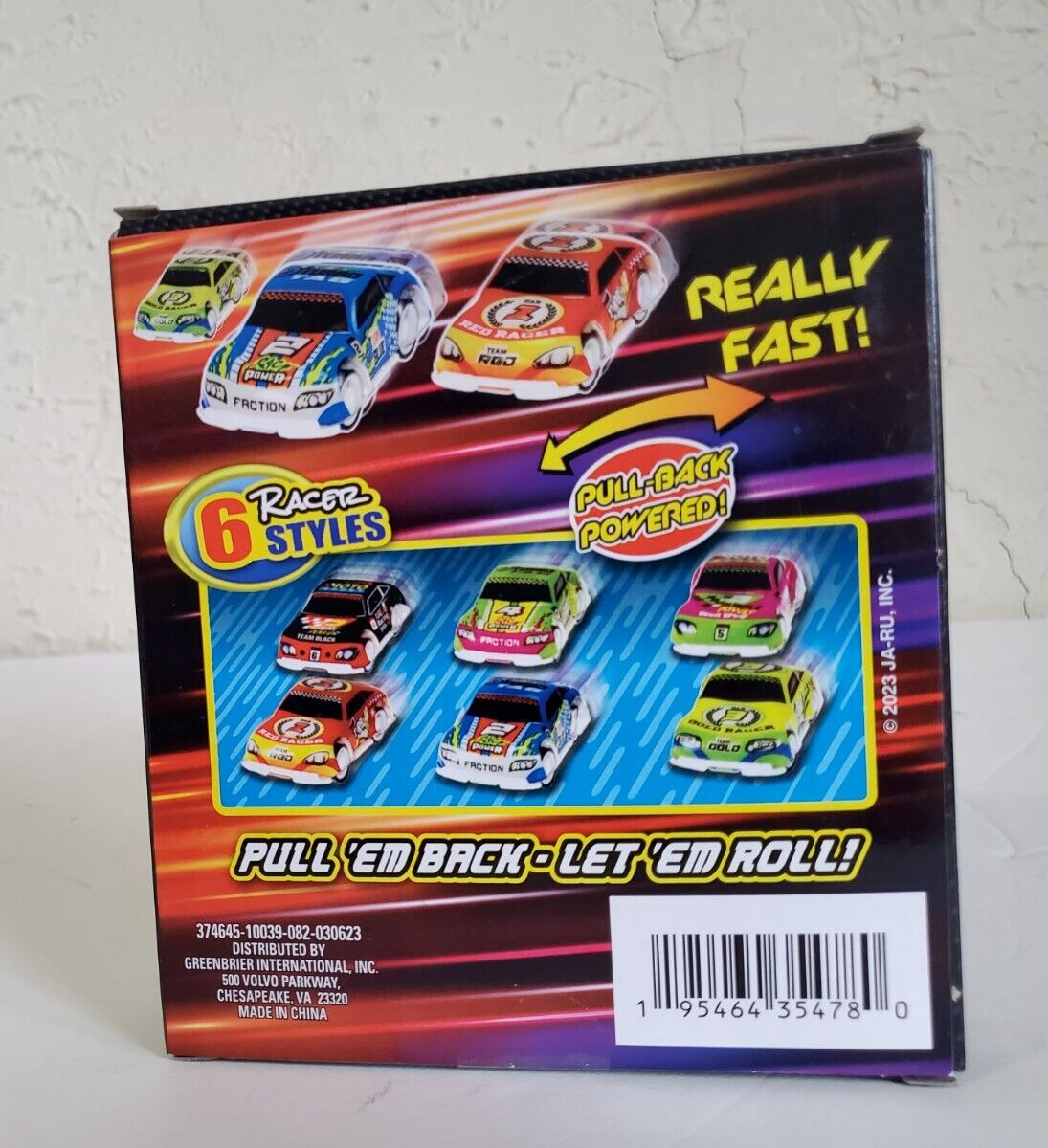 SPEED SHOTZ CARS Pull Back Race Car Set, 6 pc. Black Blue Red Green Purple Yello