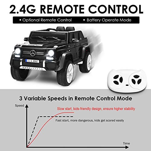 Ride on Car, Licensed Mercedes-Benz Maybach, 12V Battery Powered Vehicle Black