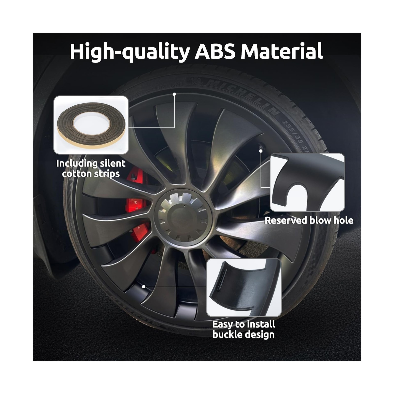 Wheel Rim Protector for Tesla Model Y Performance 21 Inch Überturbine Wheel