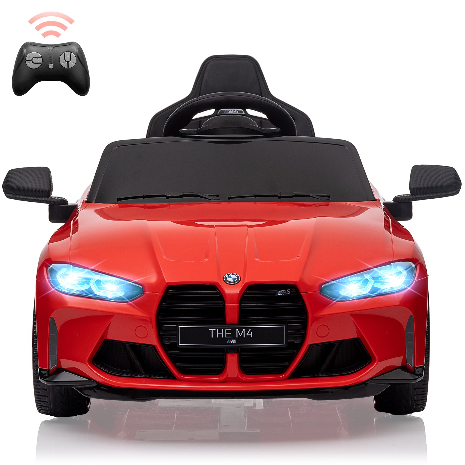 Licensed BMW M4 Electric Ride-On Car 12V for Kids w/ Twin Motors 2 Control Modes