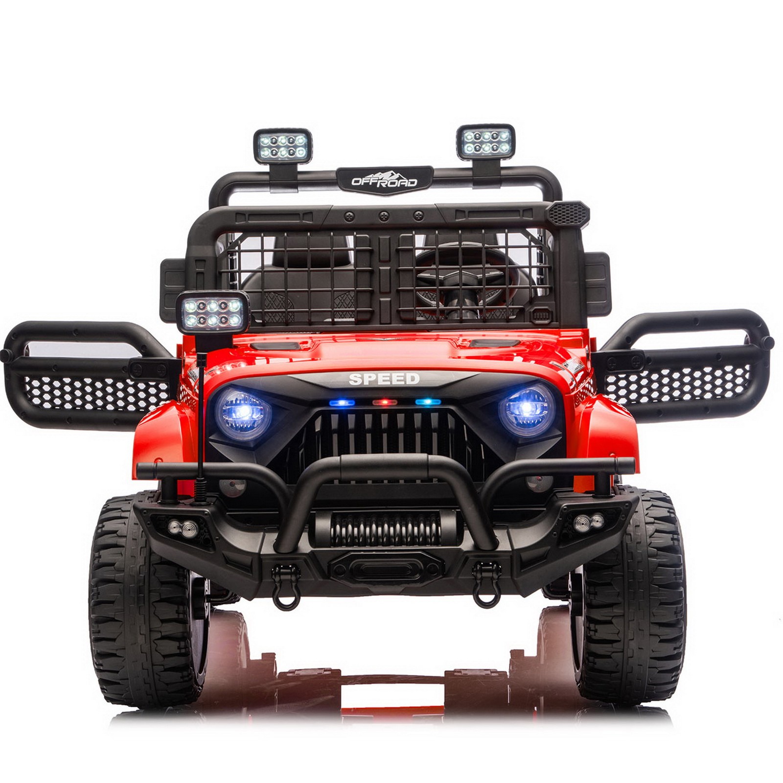 24V 2-Seater Off-Road Ride On Jeep Car Toy Parent Control LED Music Dual Motors
