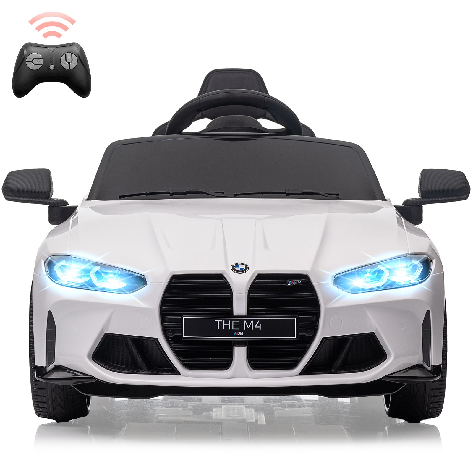 Licensed BMW M4 Electric Ride-On Car 12V for Kids w/ Twin Motors 2 Control Modes