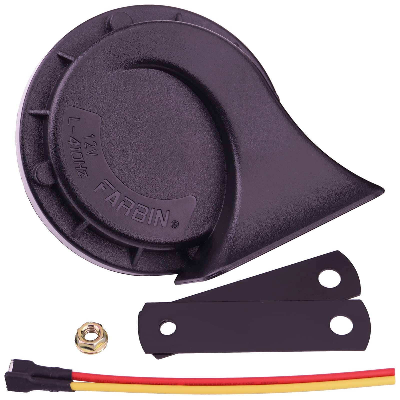 AOLIHAN Snail Horns for Car and Motorcycle,Single Electric Horn 410HZ Low Ton…