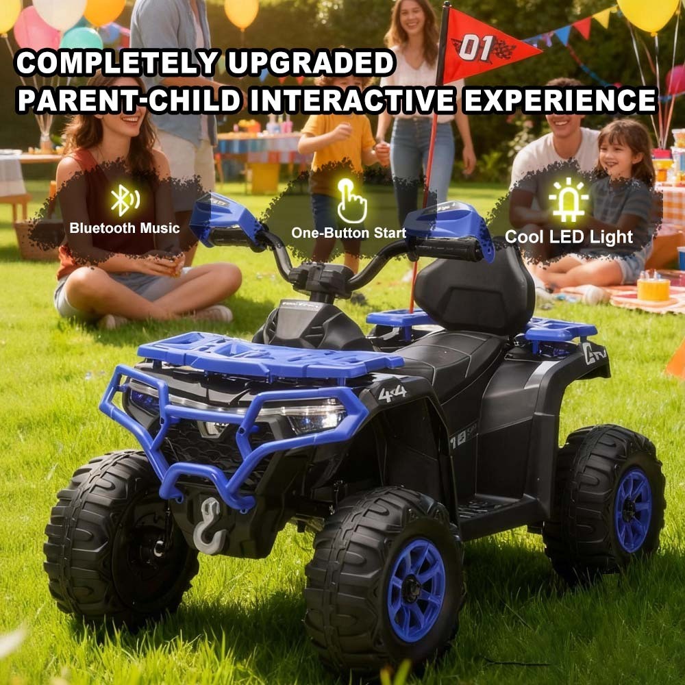 24V ATV Toy Cars for Kids Ages 3-8 Ride On Electric Vehicle