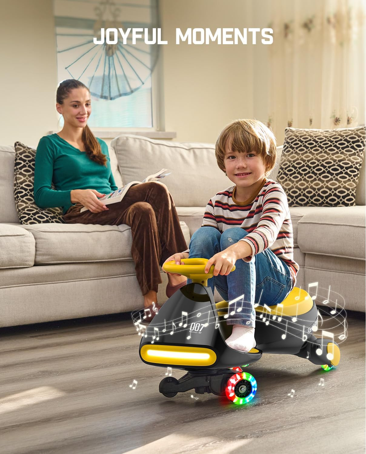 N7 Pro Electric Wiggle Car with Pedal, Rechargeable Battery, Cyberwiggle, 2 in 1