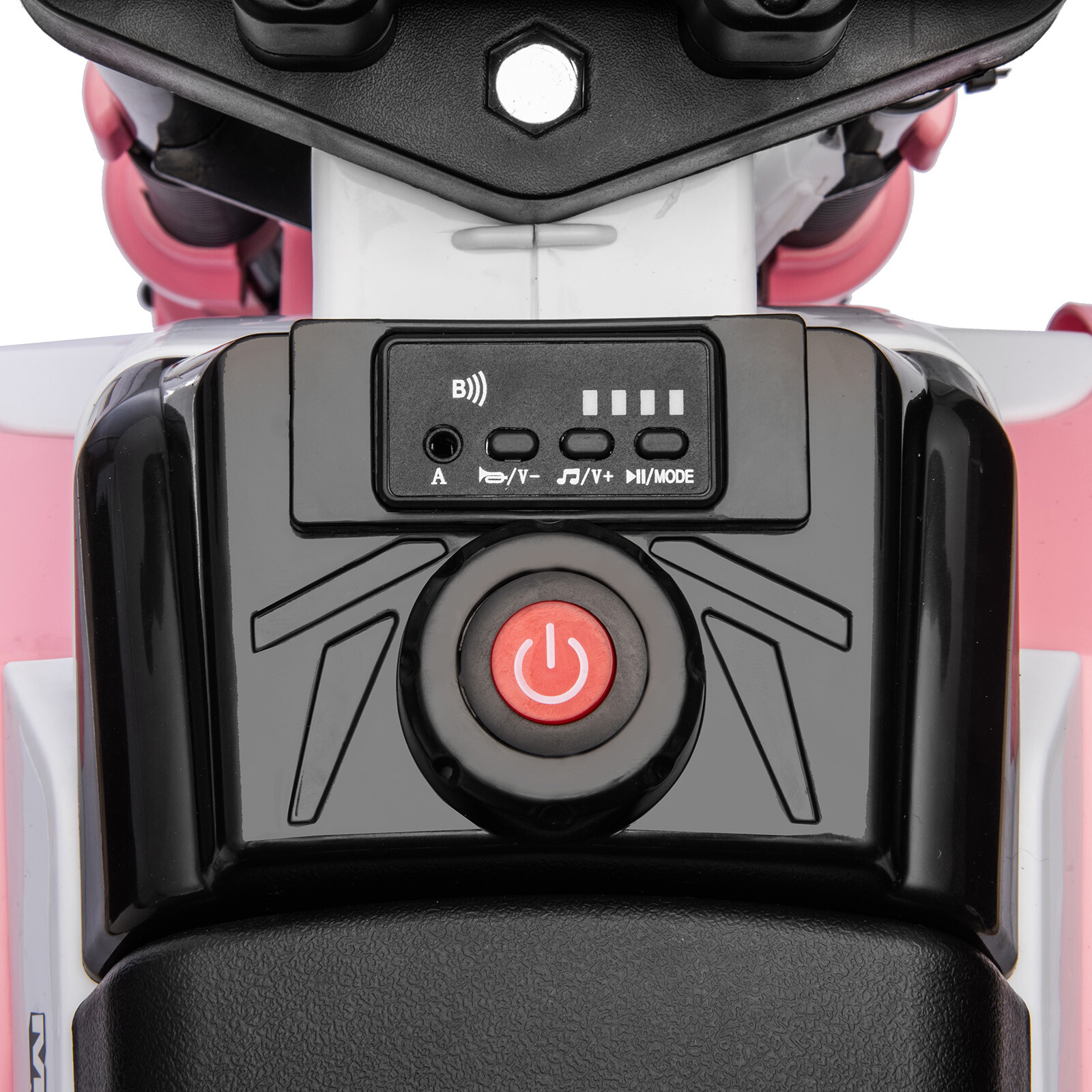 12V Kids Ride On Motorbike Motorcycle Dirt Bike with Music,Training Wheels Pink