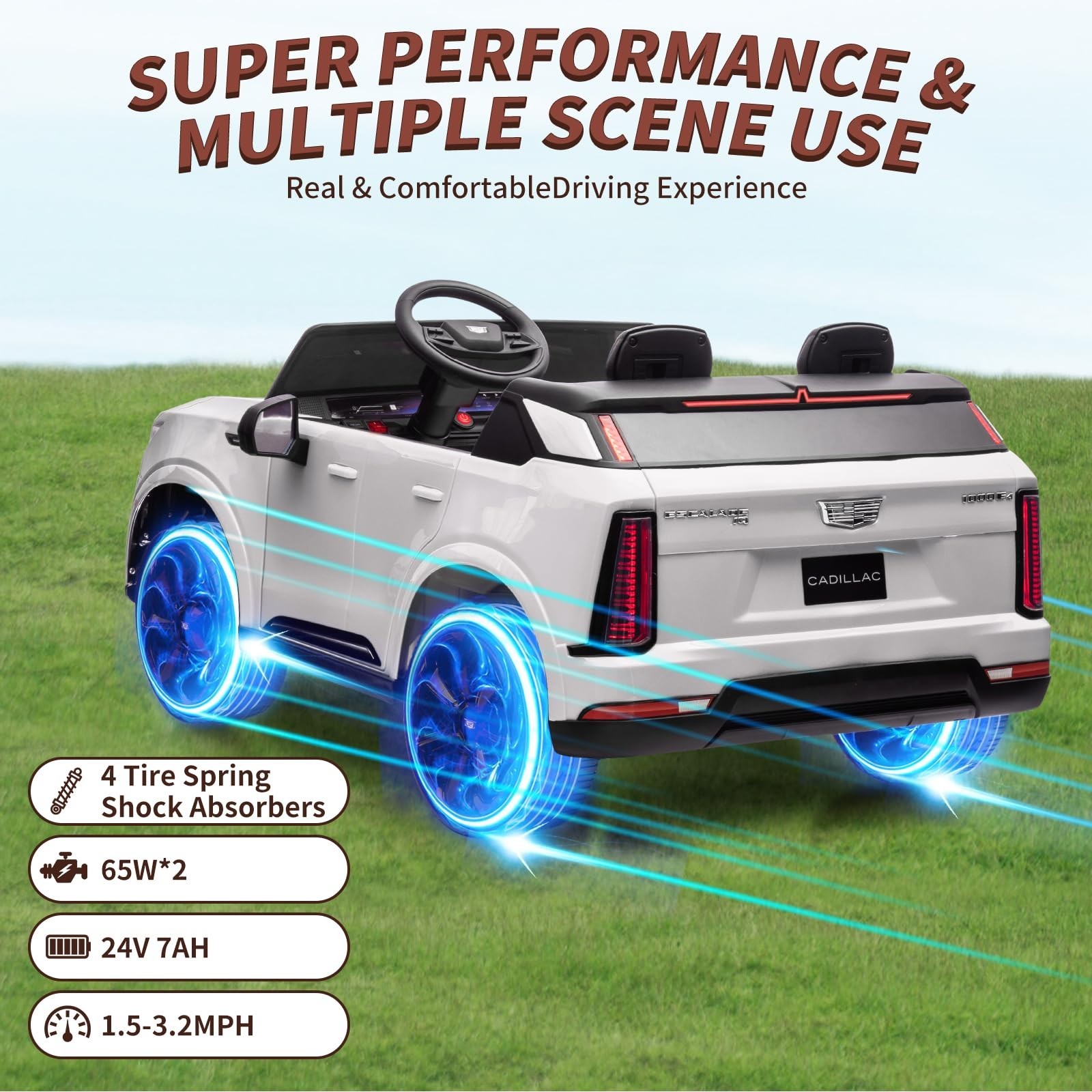 24V 2-Seater Ride on Car Licensed Battery Powered Electric Car W/ Remote Control