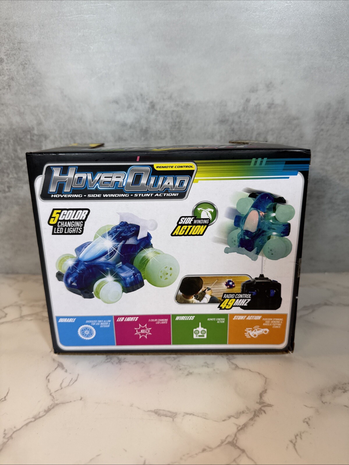 HoverQuad Remote Control BLUE Car w/ Lights & Auto Stunts Brand New In Box