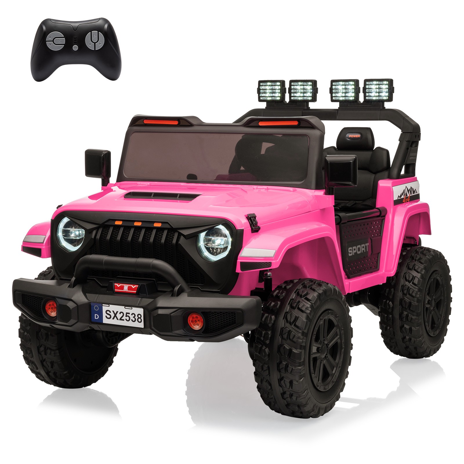 24V 4WD 2 Seater Kids Ride On Truck Electric Car with Remote Control Bluetooth