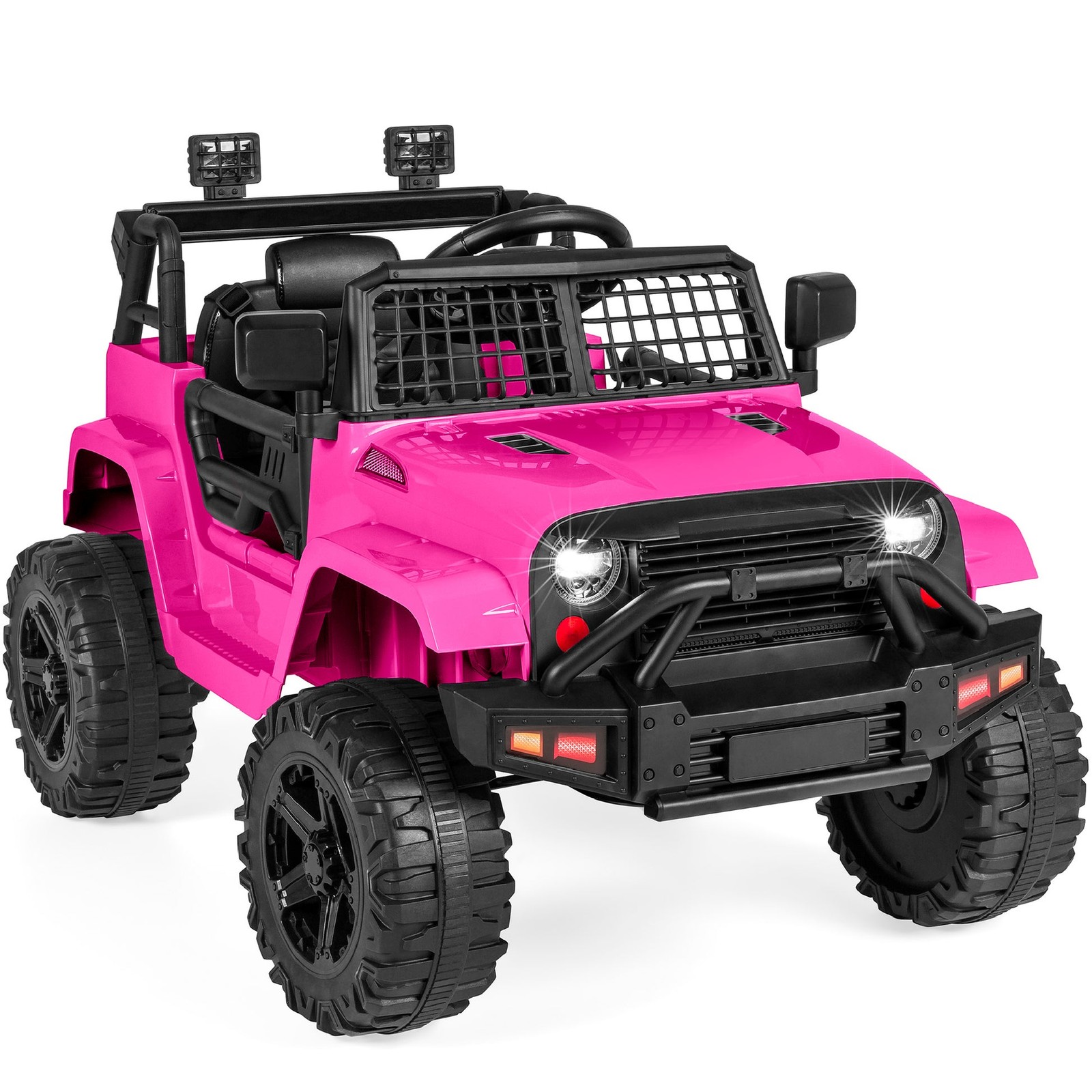 (Sky6743) 12V Kids Ride-On Truck Car w/ Parent Remote Control, SSuspen, HotPink
