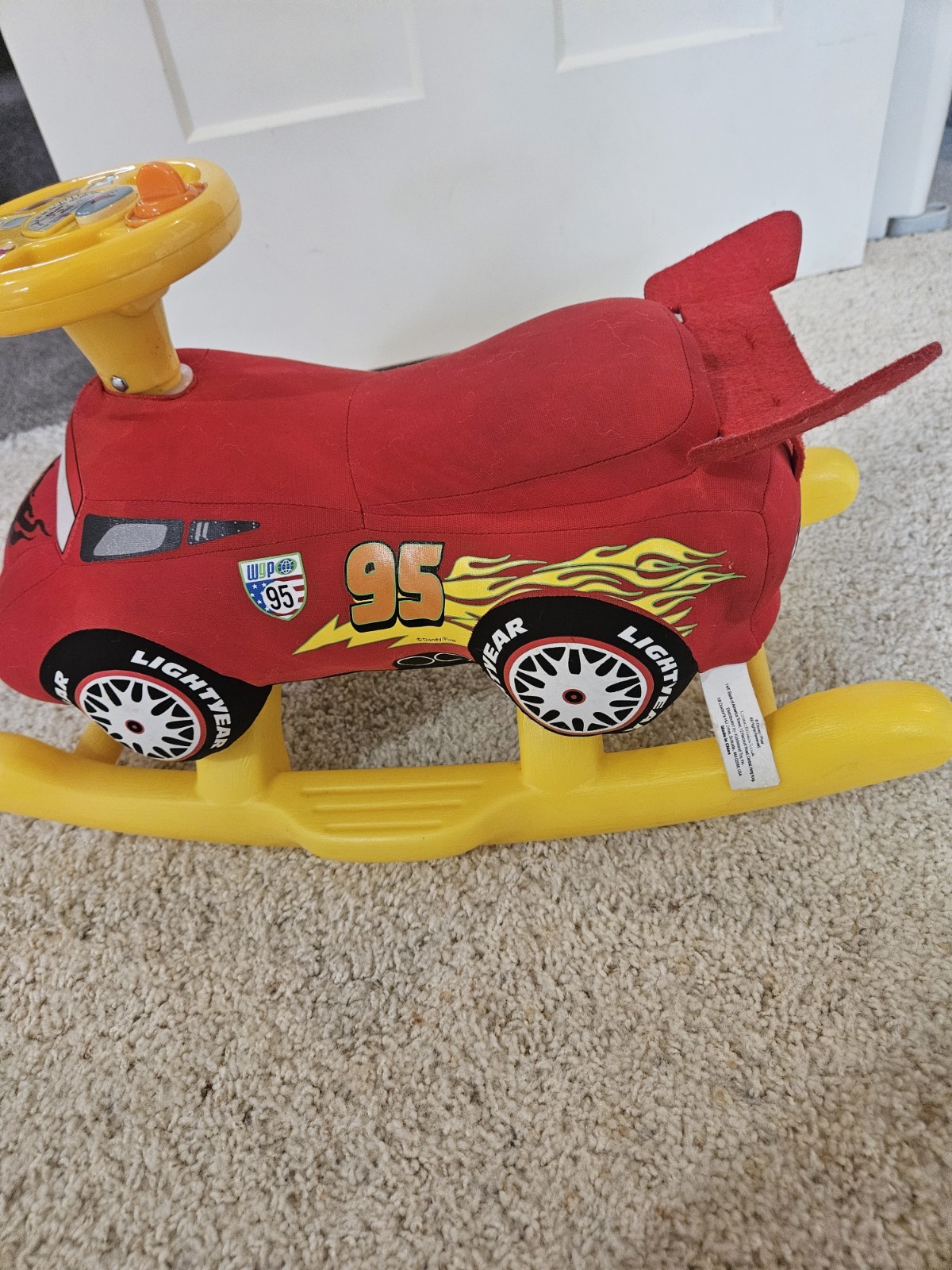 Disney Cars 2 Lightning McQueen Kiddieland Toys Infant Toddler Rocker ride on
