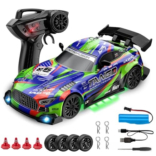 Drift RC Car for Electric Toy Car Hobby Racing Car Toys with 1-green