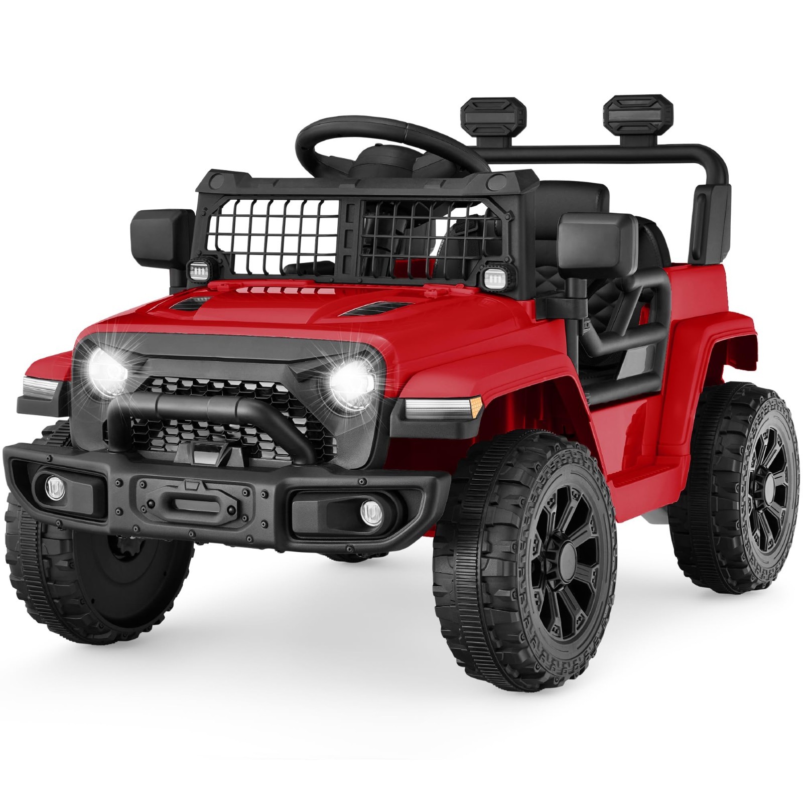 6V Kids Electric Ride-On Truck Toy, Remote Control, 4-Wheel Suspension, LED Ligh