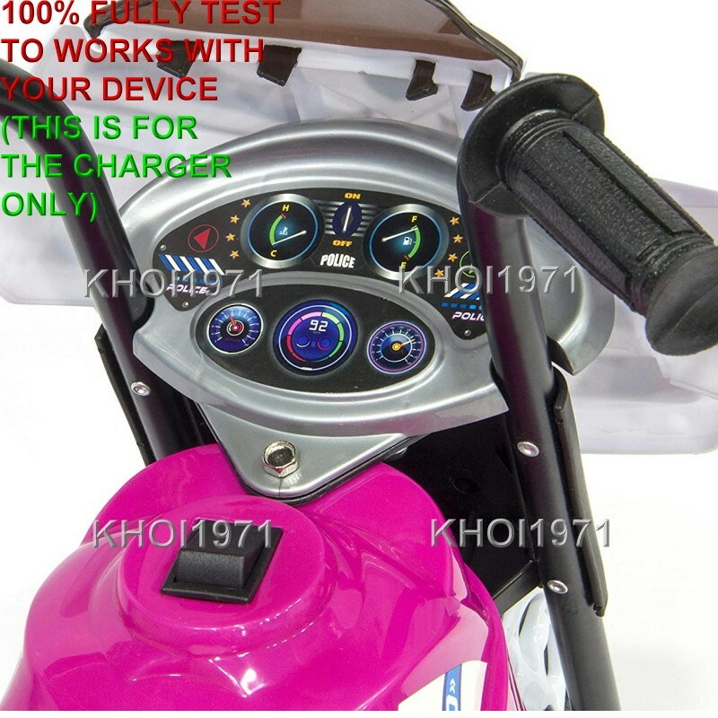 WALL charger AC adapter FOR 0292 Kid Motorz Lil POLICE Patrol motorcycle ride on