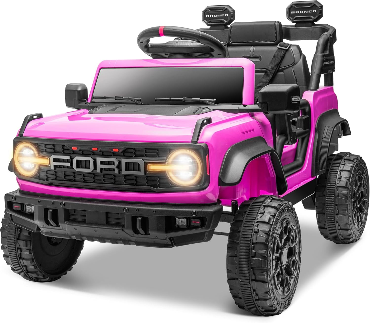 12V Ford Bronco Raptor Ride on Car for Kids, Electric Power Car Ride-On Toy for