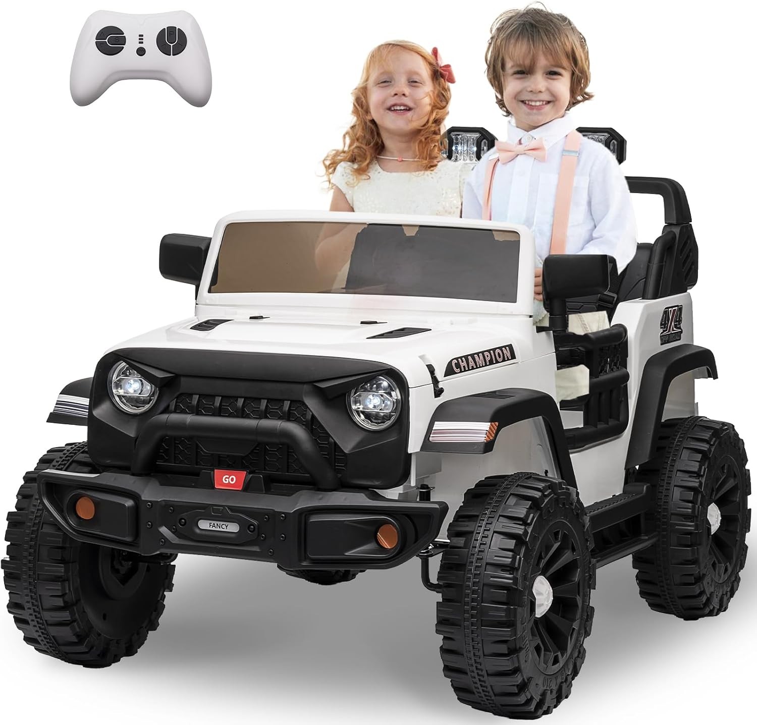 24V 2-Seater Ride-On Truck for Kids, 24V/7AH Dual Motors, Remote Control, MP3