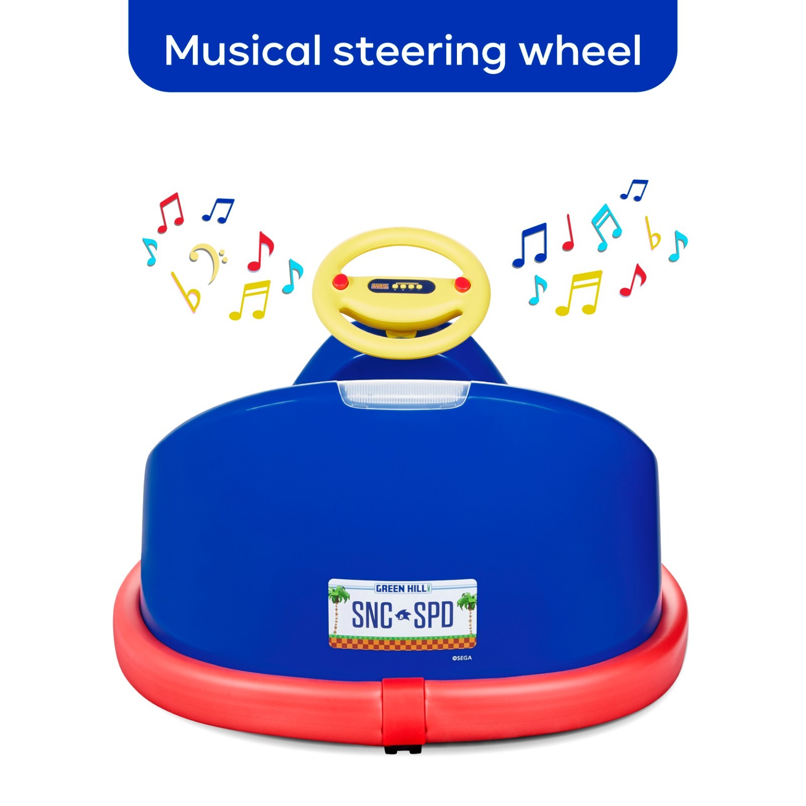 Sonic the Hedgehog Electric Bumper Car 2 Speed for kids 360 degree turning