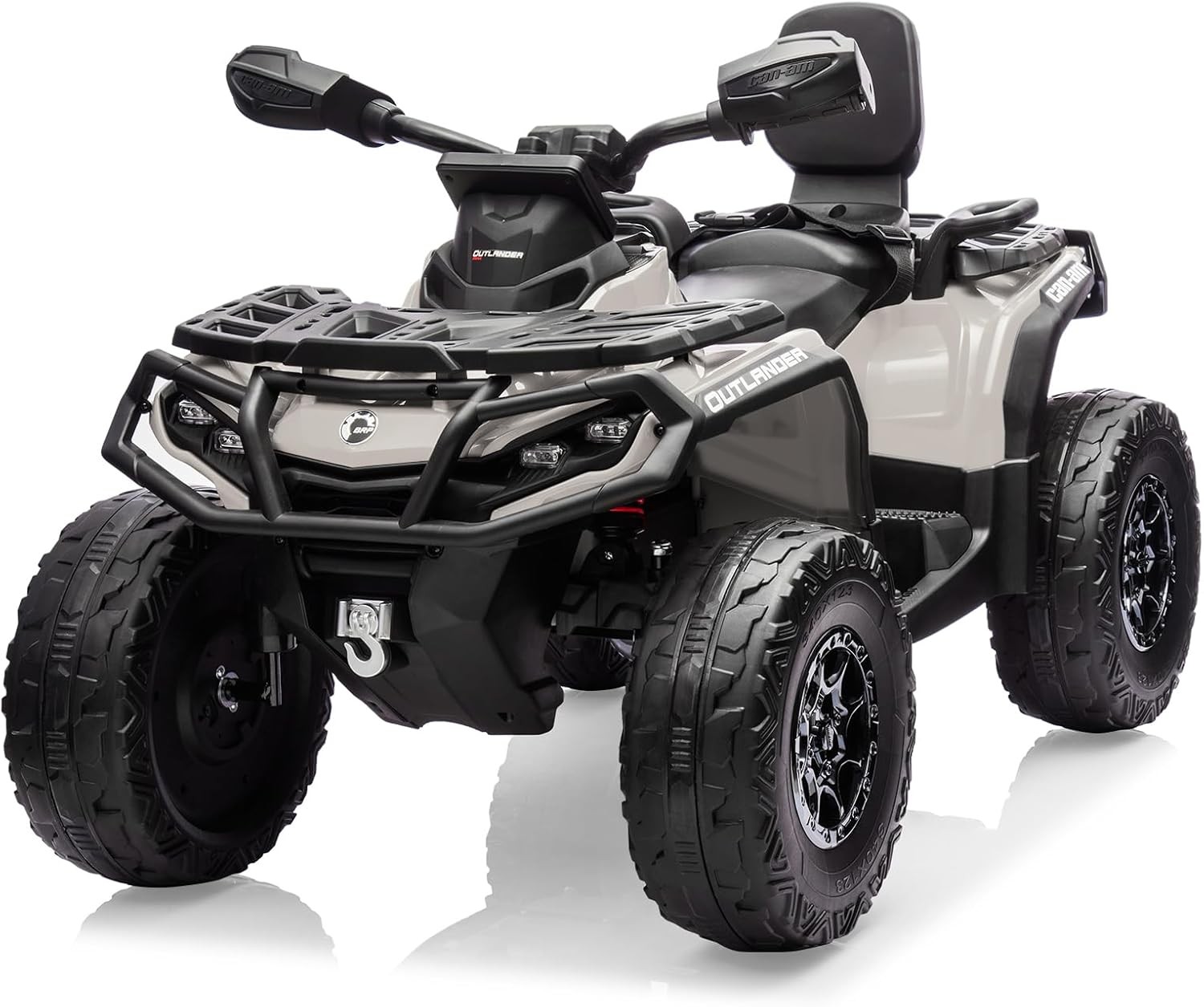 4WD 12V Kids ATV Ride-On Car, 4×200W Motors, 2-Seater, LED, Music, USB, 5MPH Max
