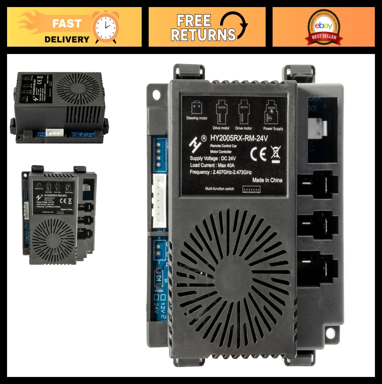 24V Ride-On Toy Controller Circuit Board – Replacement Parts for Kids Cars & Acc