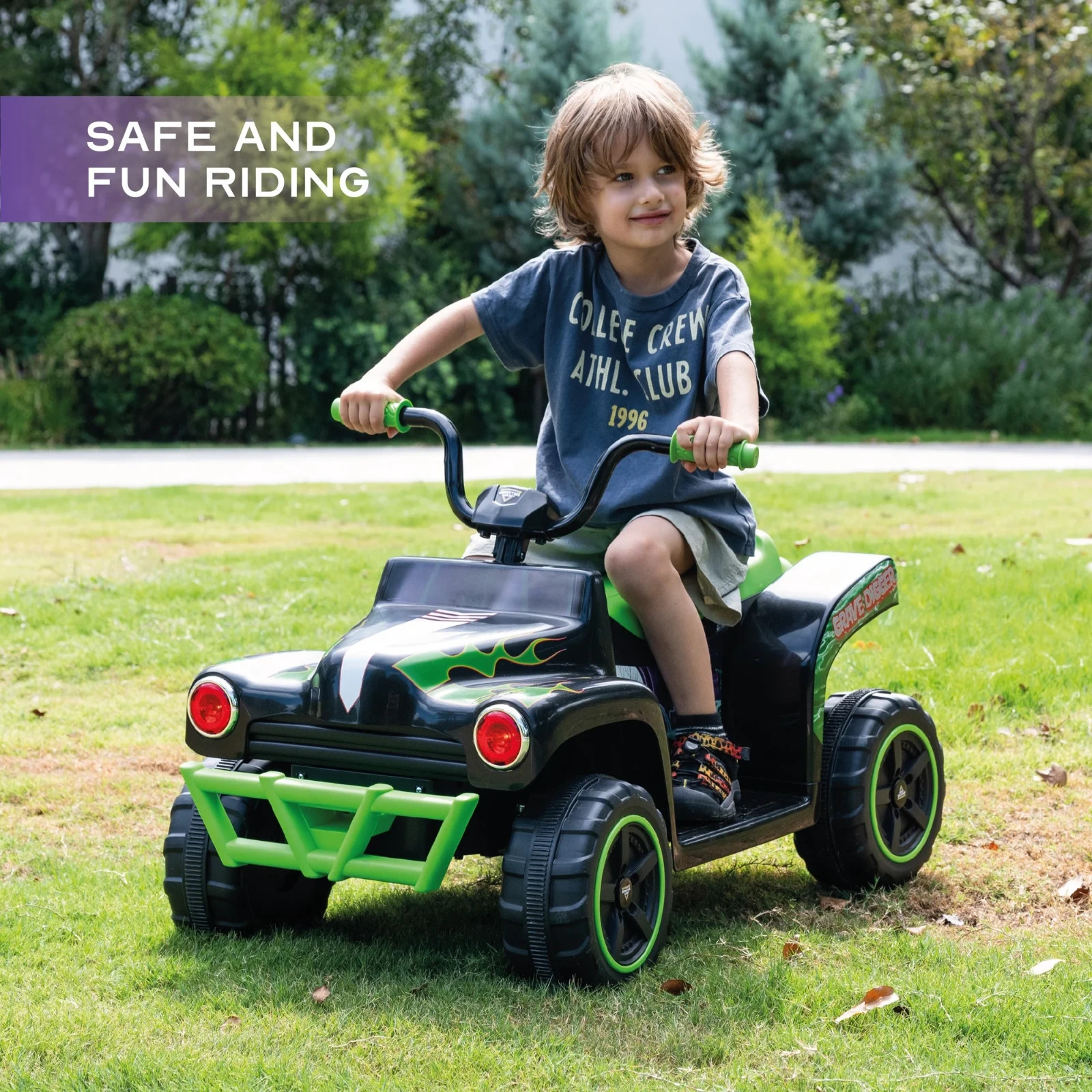 Monster Jam Grave Digger ATV 12V Electric Vehicle w/Cool Graphics, Ages 3+