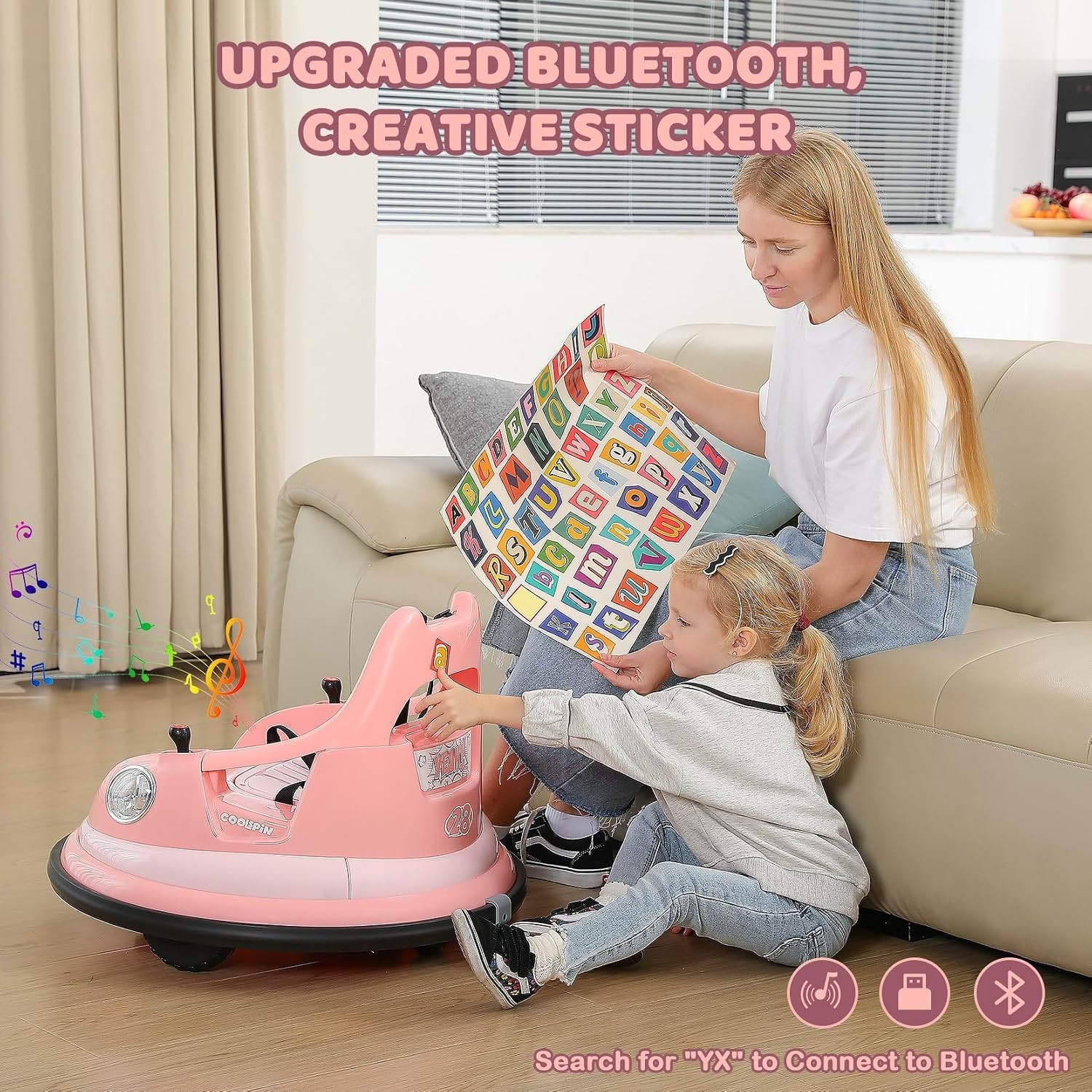 Kids Bumper Car | 12V Ride On, 360 Spin, Bluetooth, LED Lights, Remote