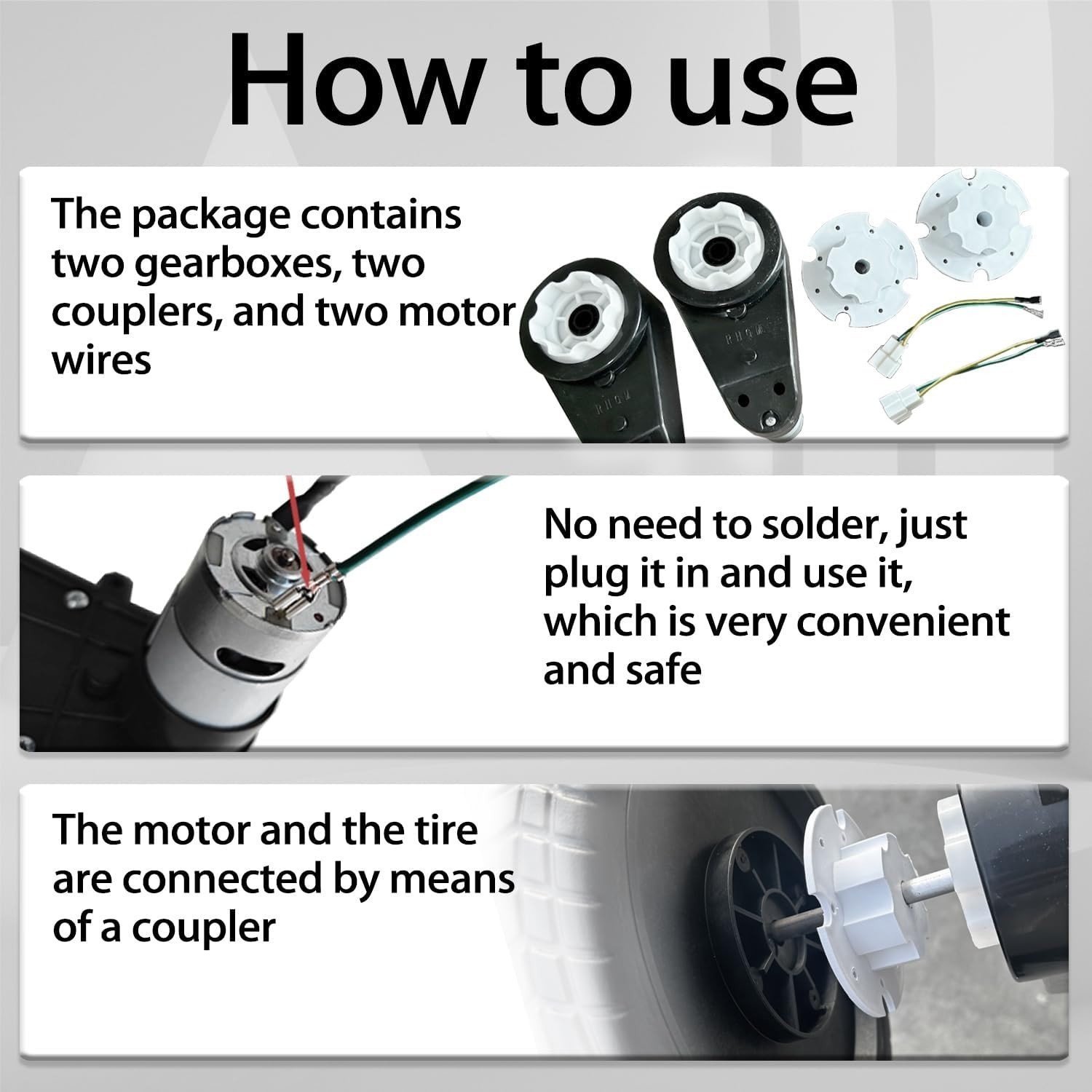 High-Speed Steel Gears Motor for Power Wheels Toys