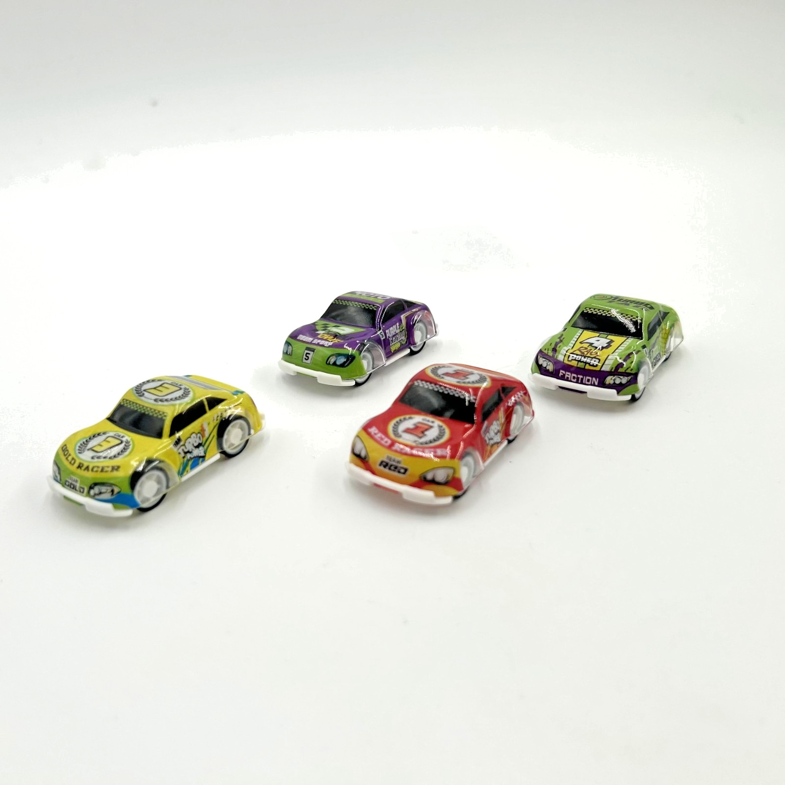 Speed Shotz Pull Back Race Car Lot of 4 Cars Toys Green Red Purple Gold