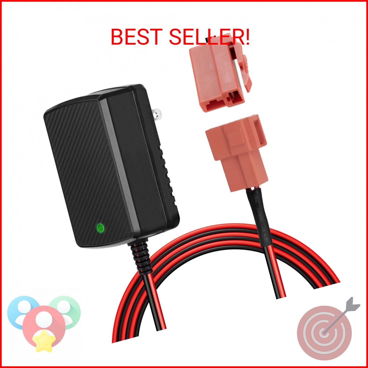 12V Battery Charger for Kids Ride On Toys, 12V Kids Ride On Car Charger for Kid
